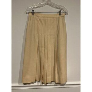 Vintage Y2K Preppy Wool Women’s Pleated Skirt 12 Cottagecore Retro Academia